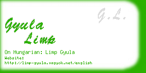 gyula limp business card